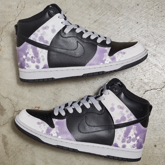 Nike Dunk High ‘Splatter - Black/Grand Purple/Neutral Grey’ - Picture 1 of 10